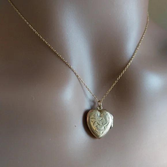 Birks Gold Filled Floral Heart Necklace - Picture 3 of 14